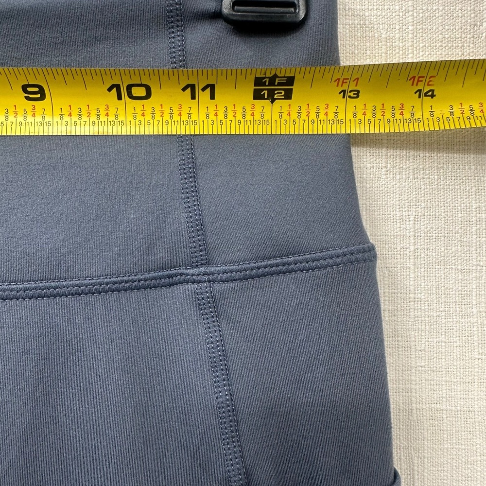 FP Movement Free People Ruffle Me Up High Rise Leggings Blue Small Ruched - Picture 5 of 13